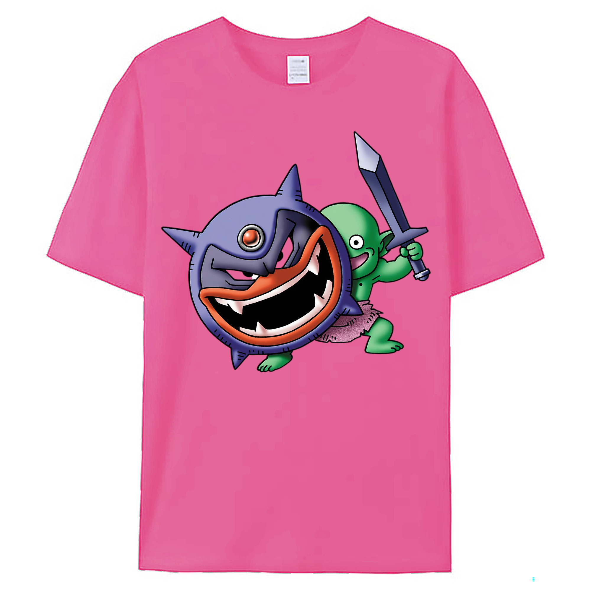 （画像用） ドラゴンクエスト Doragon Kuesuto Dragon Quest レディースカジュアルプリントTシャツ（綿100％）